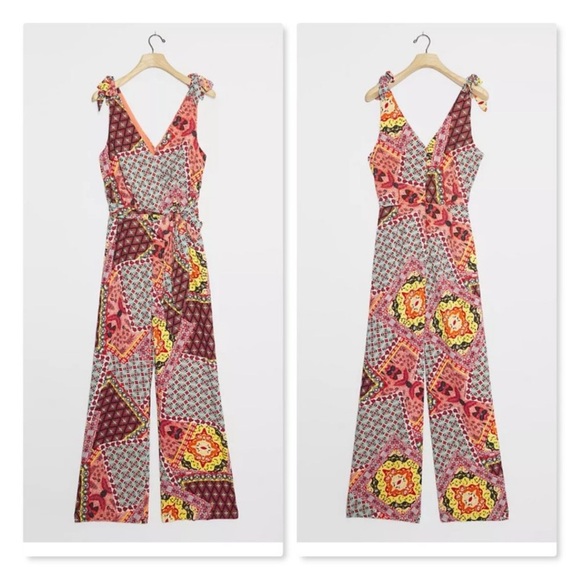 Anthropologie Harlyn Mairi Printed Wide Leg Jumpsuit Size Small - Picture 1 of 10